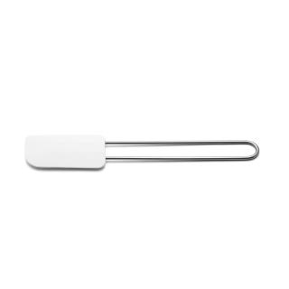 Teigschaber mittel Edelstahl, Silikon weiss