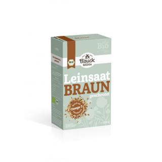 Leinsaat braun geschrotet
