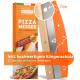 Pizza Wiegemesser (Mondo) aus Edelstahl mit Holzgriff (Premium) 32 cm