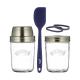 Sauerteig-Herstellungsset, 350 ml, Glas,Silikon, Stahl