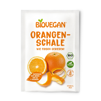 Orangenschale gerieben