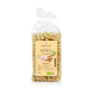 Bio Dinkel Rigatoni hell ohne Ei * 500 g