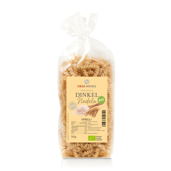 Bio Dinkel Spiralen hell klein 500 g ohne Ei